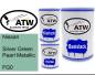 Preview: Nissan, Silver Green Pearl Metallic, FG0: 500ml Lackdose + 500ml Klarlack + 250ml Härter - Set, von ATW Autoteile West.
